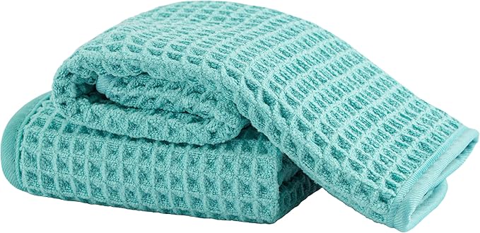 Microfiber Waffle Face Towels, 2 Pieces, Fast Drying, Lint Free by Unknown