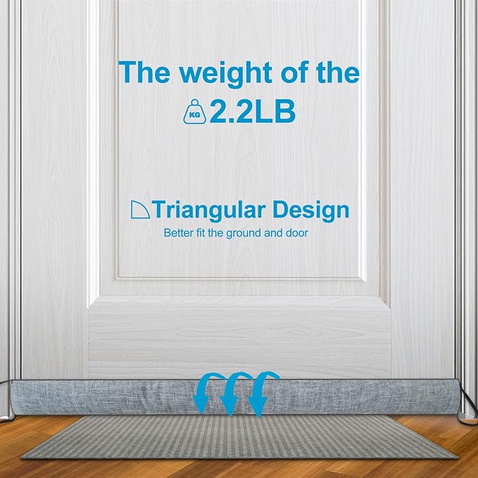 QUOLIX Triangle Under-Door Draft Stopper, 36 Inch Noise Blocker, Weighted - Image 7