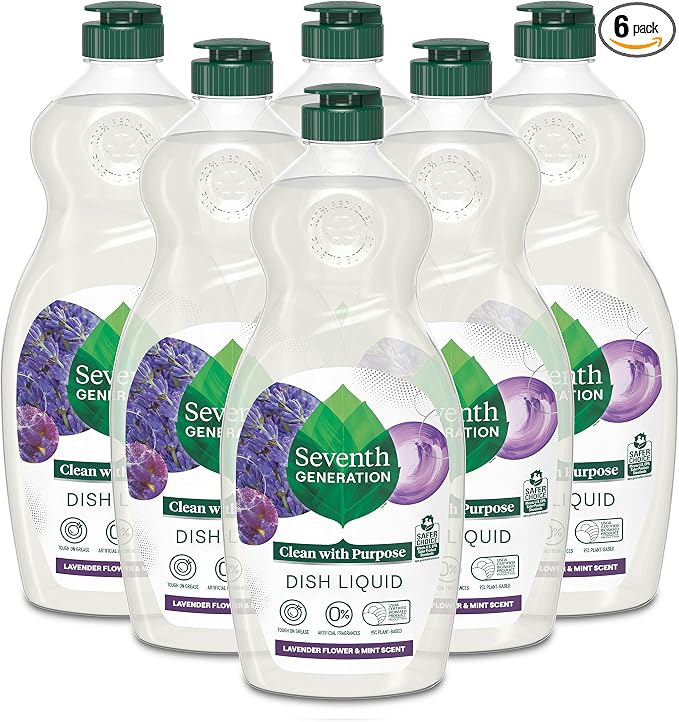 Seventh Generation Dish Soap Liquid Lavender Flower & Mint Scent Pack of 6 by SeventhGeneration