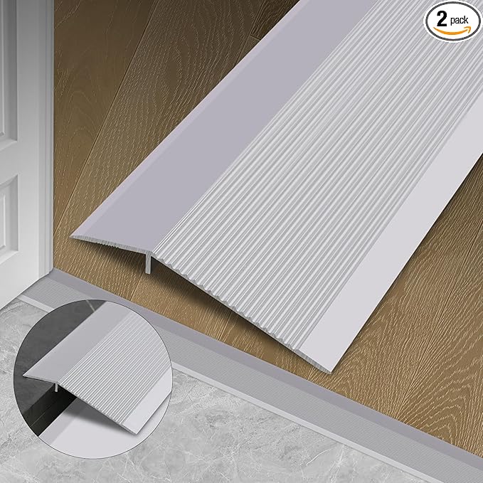 Gaahing Aluminum Floor Transition Threshold Strip, Bridge The Height Gap by Getallthemoldingtrimsyoulike
