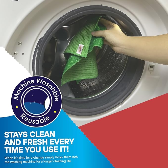 Microfiber Scrub Dish Cleaning Cloth, Non-Scratch, Reusable & Durable - Image 5