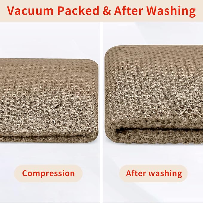 Homaxy 100% Cotton Waffle Weave Kitchen Dish Towels, Ultra Soft Absorbent Quick - Image 7