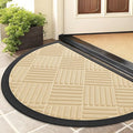 Smiry Half Circle Front Door Mat Outside Entrance, Heavy Duty Outdoor Indoor by Smiry