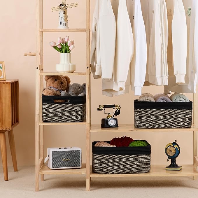 Large Storage Baskets for Shelves, Closet Organizers Bins for Clothes Blanket - Image 3