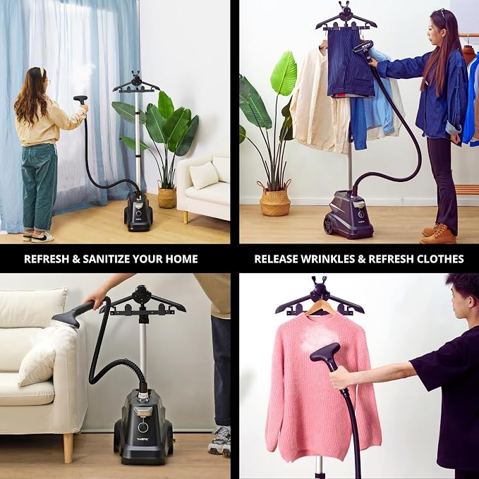 True & Tidy® Heavy-Duty Commercial Industrial Standing Garment Steamer - Image 6