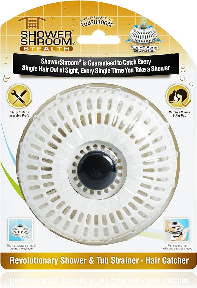 ShowerShroom Stealth Shower Hair Drain Catcher by TubShroom