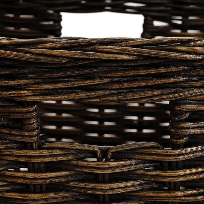 The Basket Lady Tall Rectangular Wicker Storage Basket, 20 in L x 13 in W x 11 - Image 4