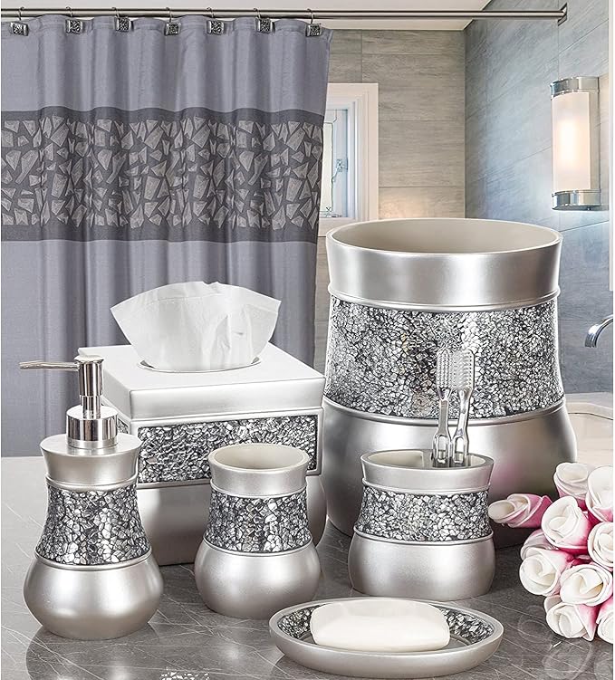 Crackled Glass Toilet Brush - Image 9