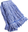 String Mop Heads Replacement Heavy Duty Commercial Grade Blue Cotton Looped End by NIUBEE