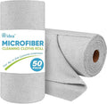 AIDEA Microfiber Cleaning Cloth Roll, Paper Towels Reusable Grey Tear Away by AIDEAHOME
