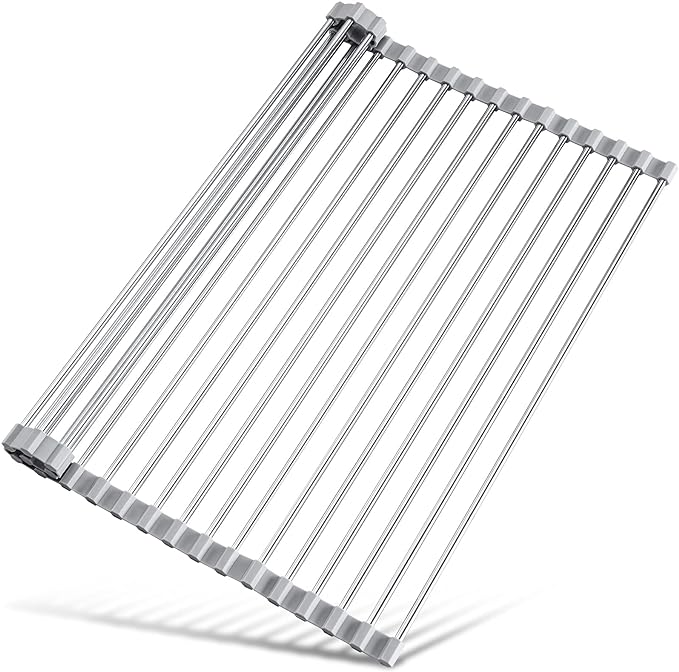 Tomorotec 17.7" x 15.5" Roll Up Dish Drying Rack Over Sink Drying Rack Sink by Tomorotec