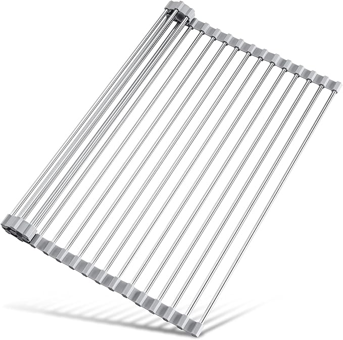 Tomorotec 21" x 15.5" Roll Up Dish Drying Rack Over Sink Drying Rack Sink Cover by Tomorotec