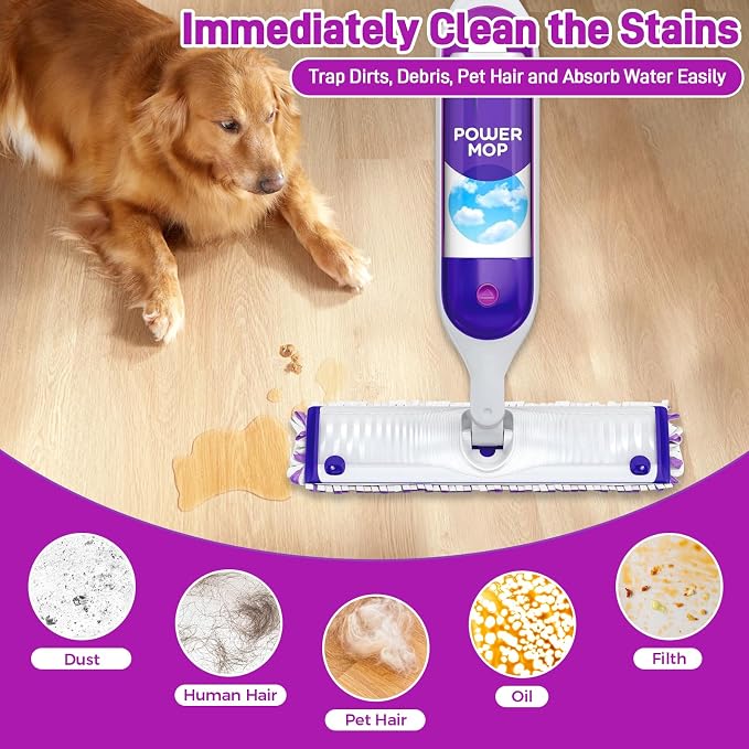 20-Pack Disposable Microfiber Power Mop Pad Refills Compatible - Image 5