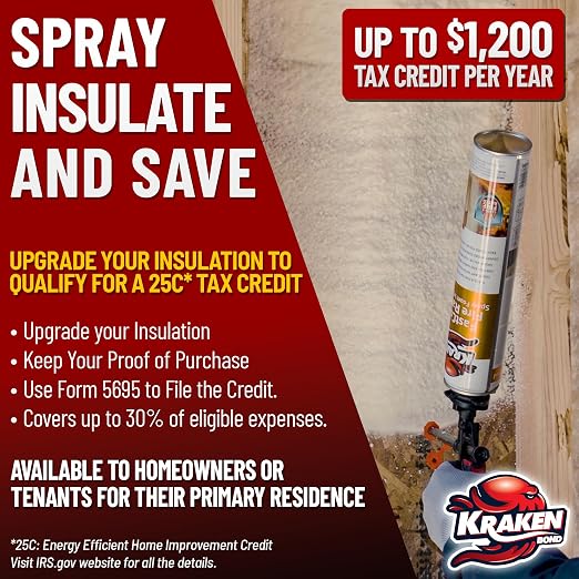 Kraken Bond Fastcoat Fire Rated Spray Foam Insulation Closed Cell Expanding Foam - Image 5