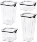 Food Storage Containers 4pack Plastic BPA Free shatterproof Freezeable by Unknown