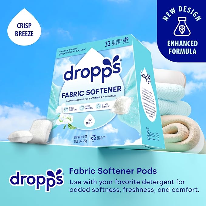 Dropps Laundry Fabric Softener Pods, Crisp Breeze - Image 2