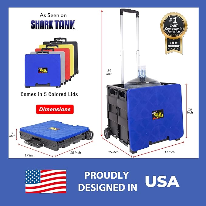 dbest products Quik Cart Collapsible Rolling Crate on Wheels - Image 4