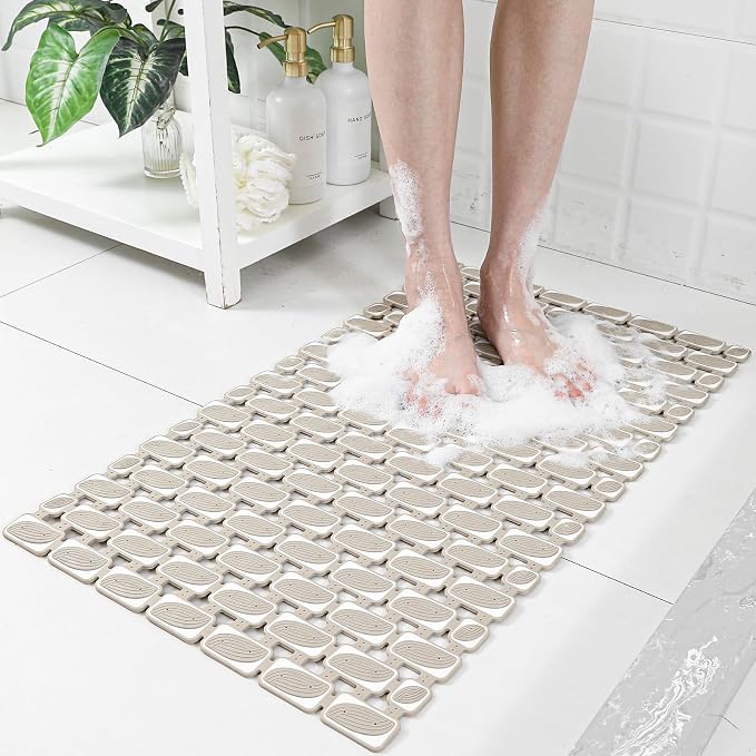 Shower Mat Non Slip Bathtub Mat, 27 x 16 Inch Eco-Friendly Soft Bath Mat by Unknown
