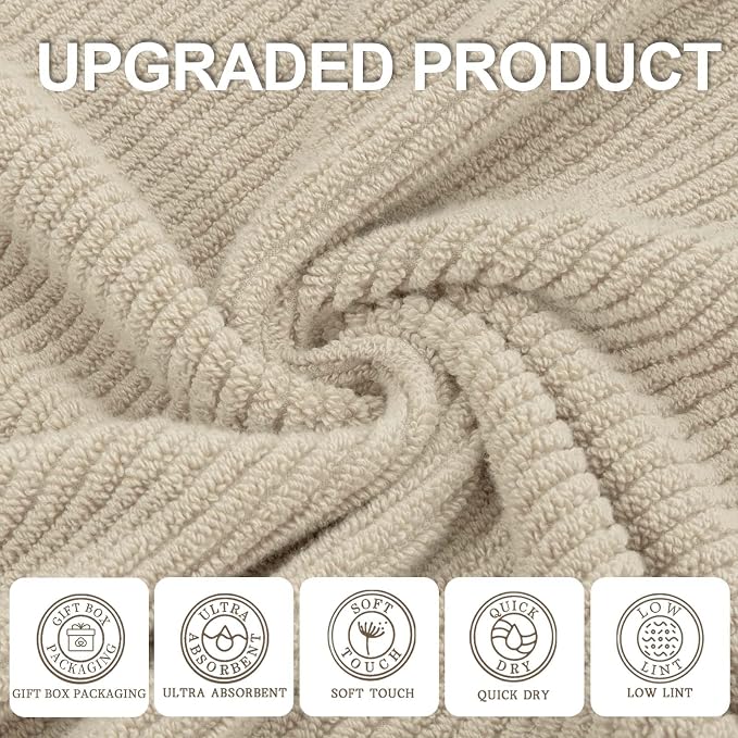VOOVA & MOVAS Bath Towel Set, Large 30" x 56" - Image 2