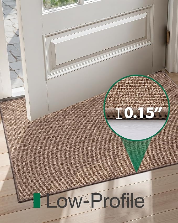 LUMI Indoor Door Mat 17"x30", Ultra Thin Low Profile Non-Slip Doormat - Image 4