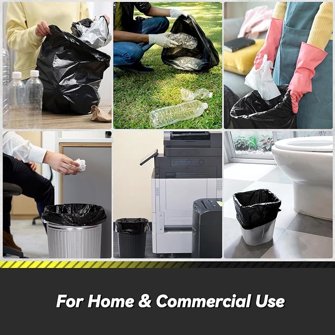 100 Count 17 Micron Extra Heavy Duty 4 Gallon Trash Bags, Sturdy & - Image 7