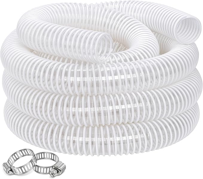 Dust Collection Hose 2 in × 10 ft Heavy Duty Clear Flexible PVC Reinforced by ZY-hosetube