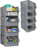TidyFriend Plastic Stackable Bins by Skywin