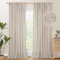 YoungsTex Linen Curtains Floor Length 102 Inch Long by YoungsTex