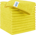 HOMEXCEL Yellow Microfiber Cleaning Cloth, 12 Pack Premium Microfiber Towels by HOMEXCEL