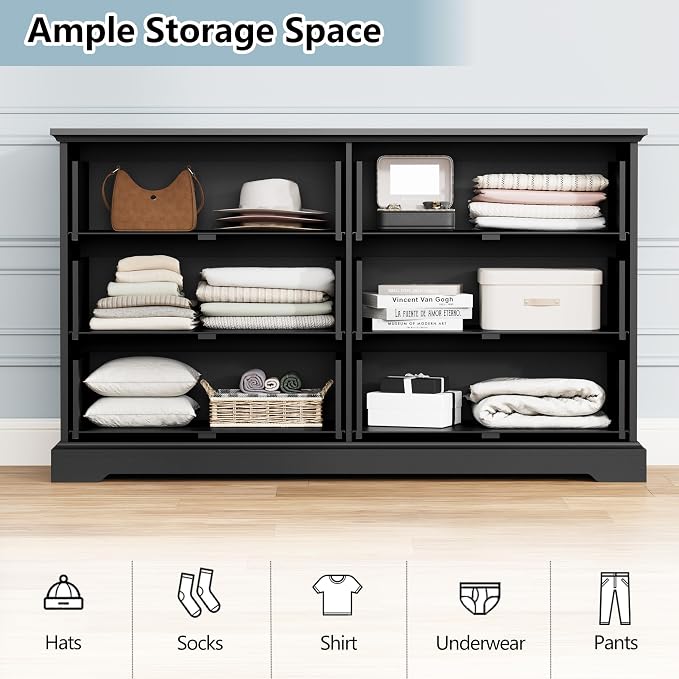 6 Drawer Dresser for Bedroom, Rustic Farmhouse Dresser - Image 4
