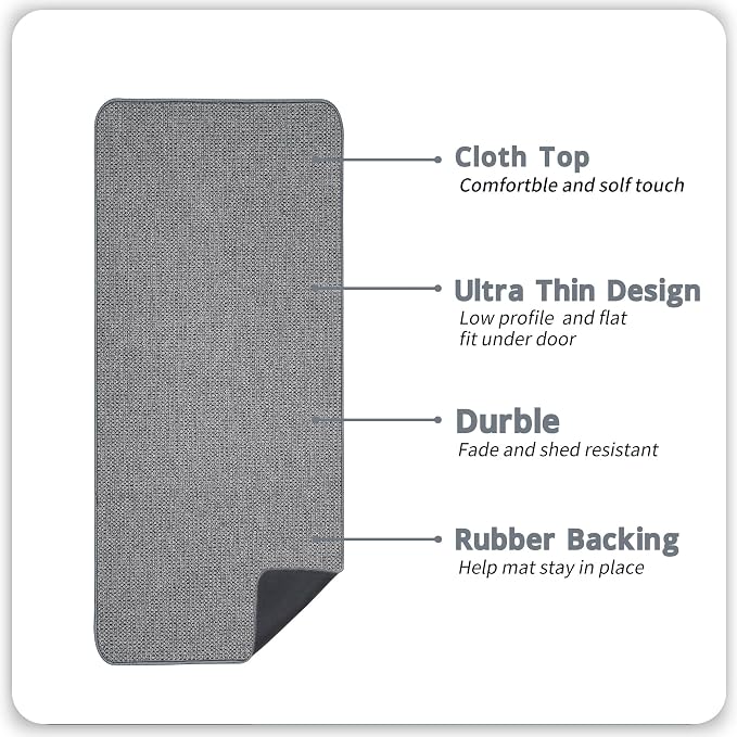 Bath Mat, Ultra Thin Bathroom Runner Rugs, Large Bath Mats - Image 2