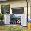 Aoxun Outdoor Storage Cabinet 35 Cu.Ft Outdoor Trash Can Storage Shed by Aoxun