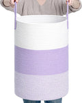 CLHMILY&Z 60L Laundry Basket Round Storage Rope Basket by ClhmilyZ