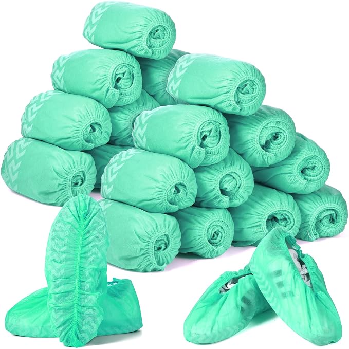 Zhanmai 300 Pack Disposable Shoe Covers Non Slip Disposable Large Foot Booties by Zhanmai