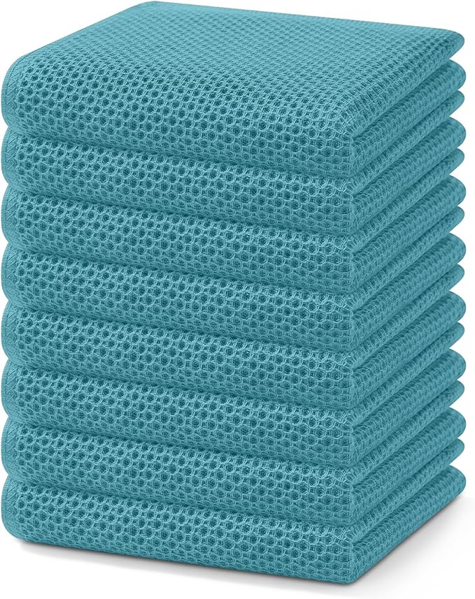 Homaxy 100% Cotton Waffle Weave Kitchen Dish Towels, Ultra Soft Absorbent Quick by Homaxy