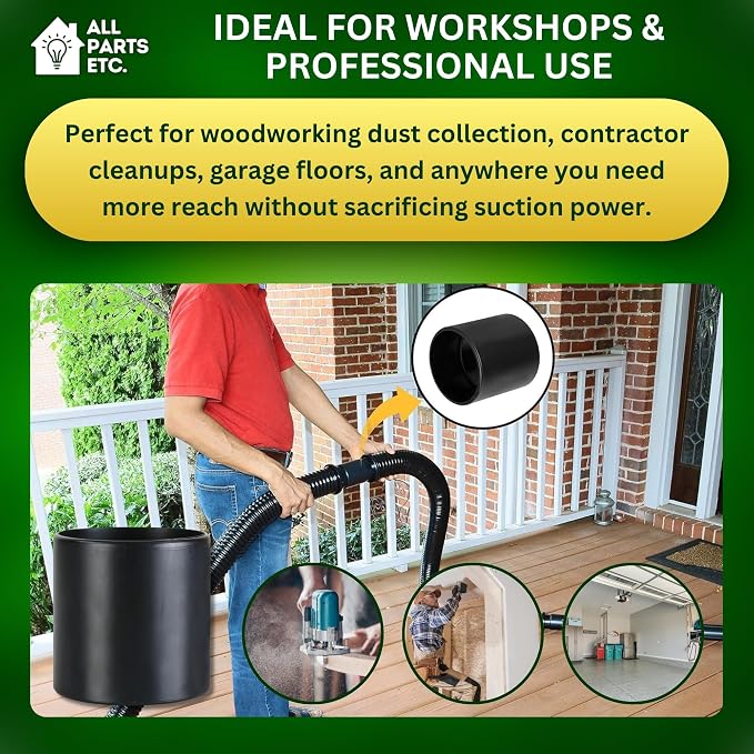 2.5" Vacuum Hose Coupling Connector – Wet Dry Vac Hose Adapter Compatible - Image 4