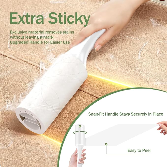 Extra Sticky Lint Roller for Pet Hairs 100 Sheets Lint Rollers - Image 2