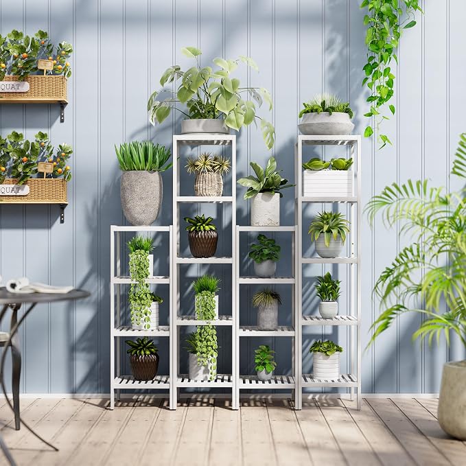SMIBUY Bathroom Storage Shelf, 5-Tier Bamboo Rack Organizer - Image 8
