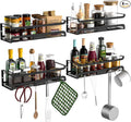 Spice Rack Wall Mount with Hooks by Couwilson