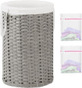 34.3 Gal Large Laundry Hamper Laundry Basket Round Handwoven Wicker Laundry by SETVSON