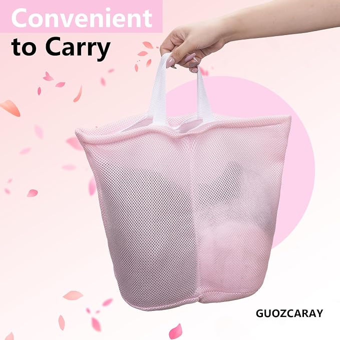 laundry bag with handles mesh laundry bags washing machine laundry totes travel - Image 6