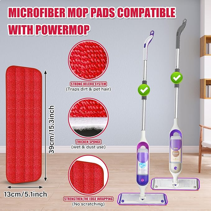 Spray Wet Mops for Hardwood Floor Cleaning: EXEGO Microfiber Dry Dust Spray Mop - Image 5