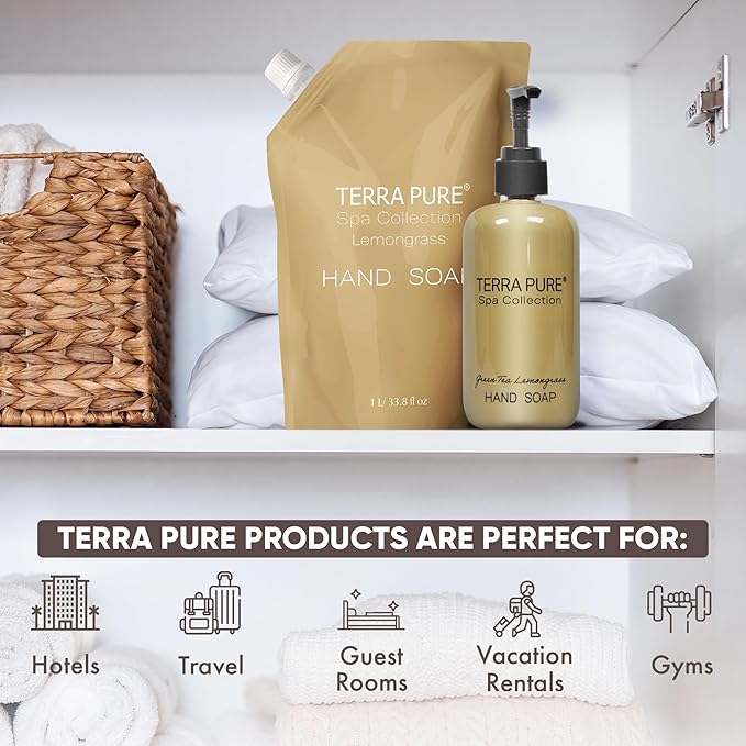 Terra Pure Spa Collection 1 Liter Hand Wash Refill Bag - Image 2