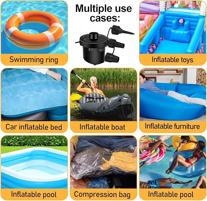 3 Sets Air Pump Nozzles Replacement Plastic Pump Nozzles 3 Sizes Inflatable - Image 7