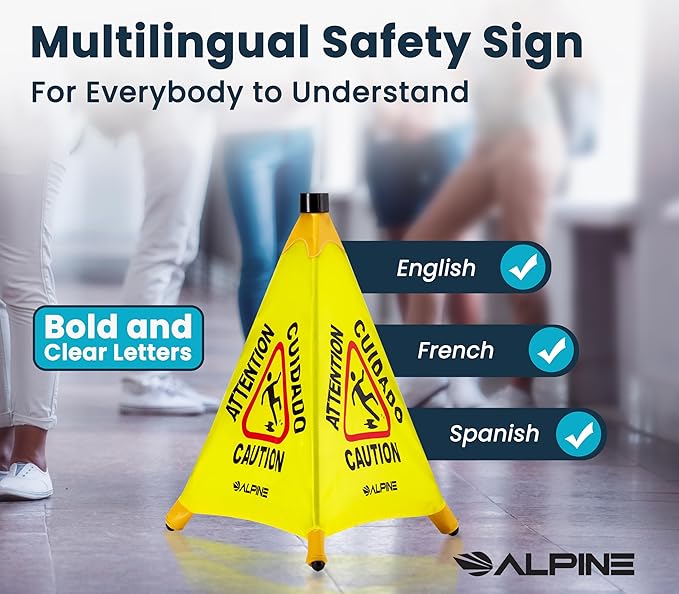 Alpine Caution Wet Floor Sign 3 Pack - Image 3