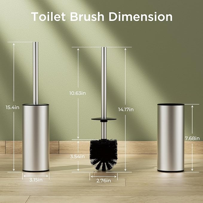 Toilet Brush and Holder Set, Toilet Bowl Brush - Image 6