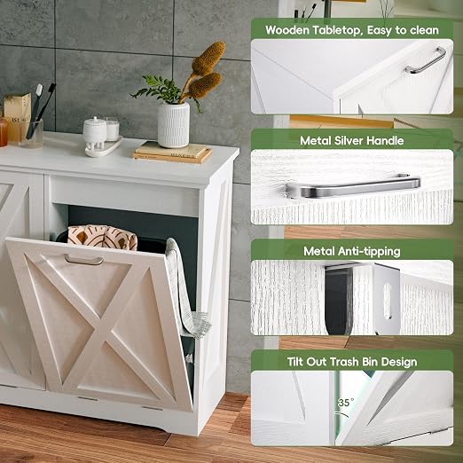Betterhood TOLEAD Tilt Out Trash Can Cabinet, Hidden Trash Bin - Image 5