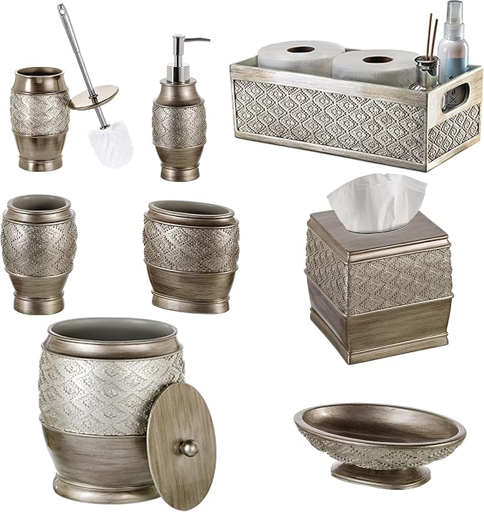 Creative Scents Dublin Silver Toilet Brush Set - Image 7
