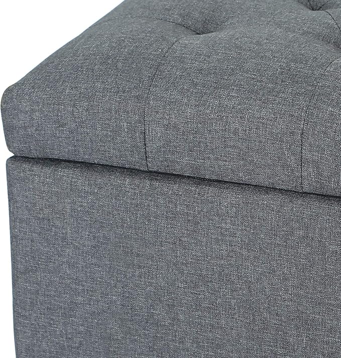 Joveco Storage Ottoman Bench Rectangular Fabric Organization Foot Rest - Image 5