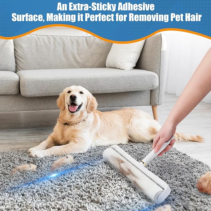 14.17" Large Lint Rollers for Pet Hair Extra Sticky, 360 Sheets Roller - Image 5